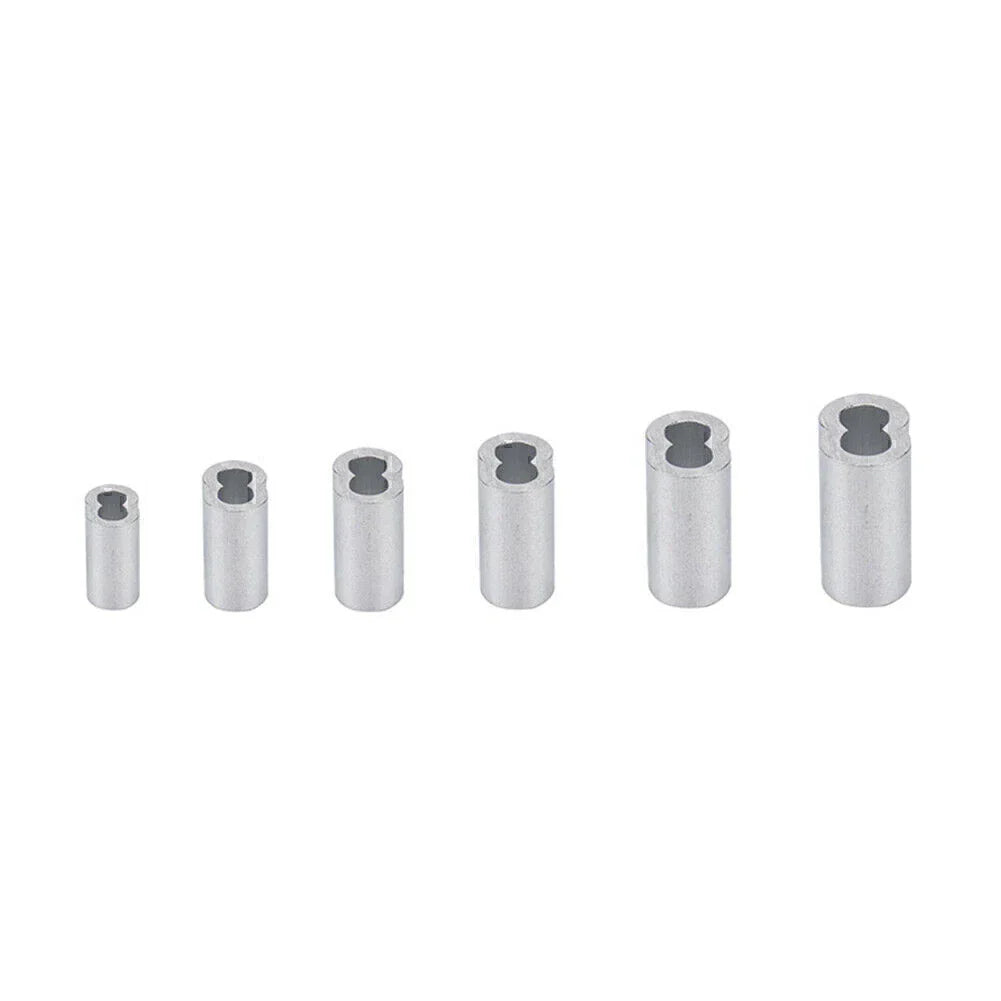 6 x Ferrule Crimping Loop Sleeves for Wire Rope Cable Line Assortment