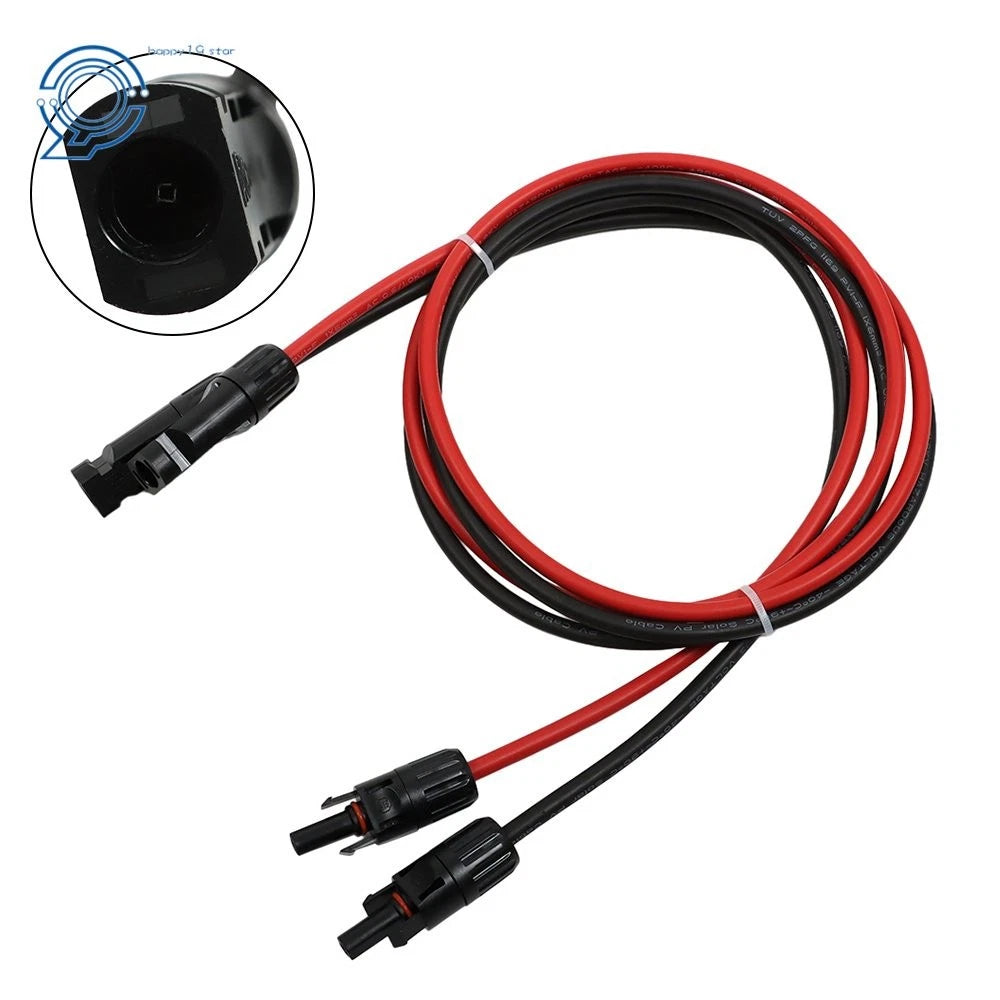 1 Pair 10 AWG Solar Panel Extension Cable Wire Connector for Universal