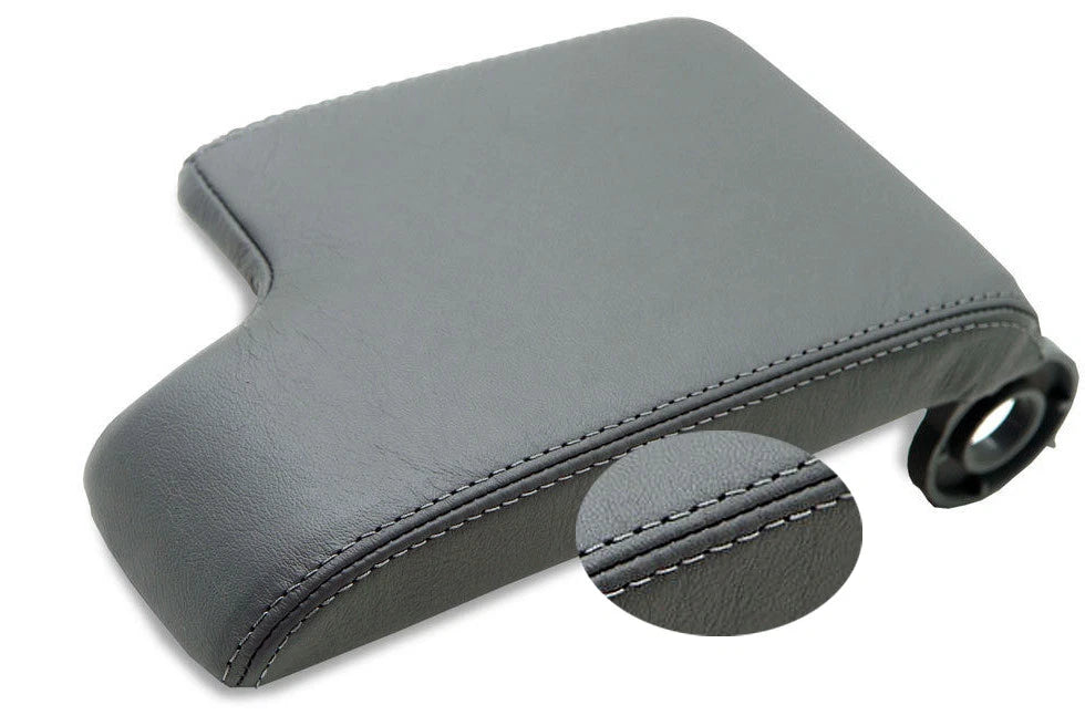Center Console Armrest Cover for BMW E46 (1999–2004) Gray Leather Synthetic