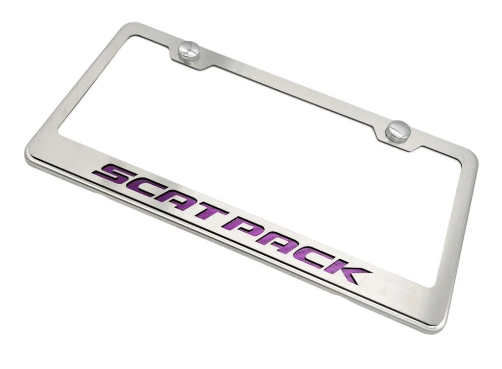 License Plate Frame with Carbon Fiber Inlay for Dodge Scat Pack (2015–2023)