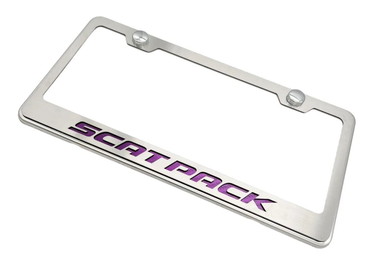 License Plate Frame with Carbon Fiber Inlay for Dodge Scat Pack (2015–2023)