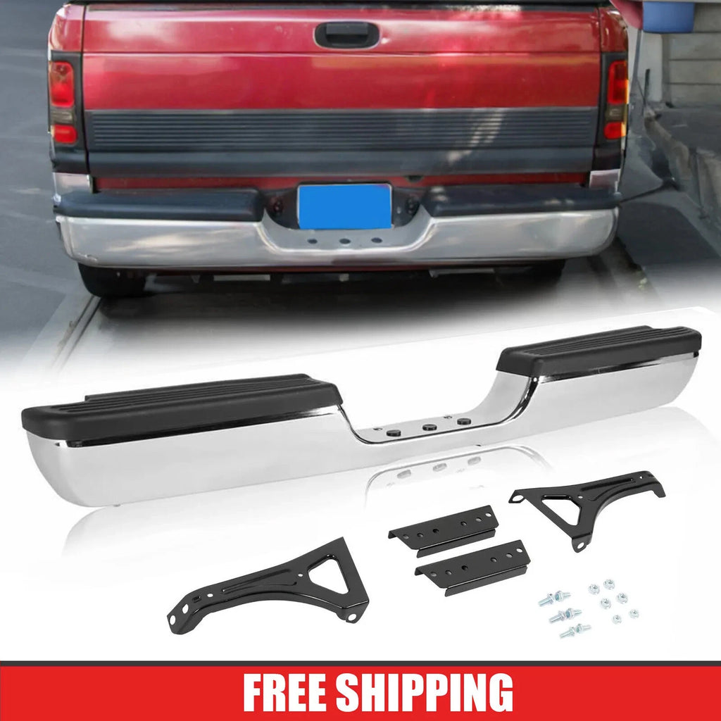 Chrome Rear Bumper Assembly for Dodge RAM 1500/2500/3500 (1994–2002)