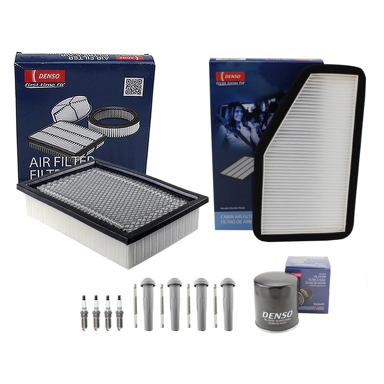 Tune Up Kit 4 Spark Plugs & Boots for Escape Mariner Tribute (2001–2012)