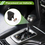 Gear Shift Knob Cover for Lexus ES300h (2018–2023) Black Brown Faux Leather