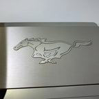 Radiator Cover Plate Pony Emblem with Orange Fury Letters for 2015–2017 Mustang GT
