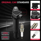 Set of 4 Ignition Coils & Iridium Spark Plugs for Hyundai Accent Kia Rio5 (2006–2011)