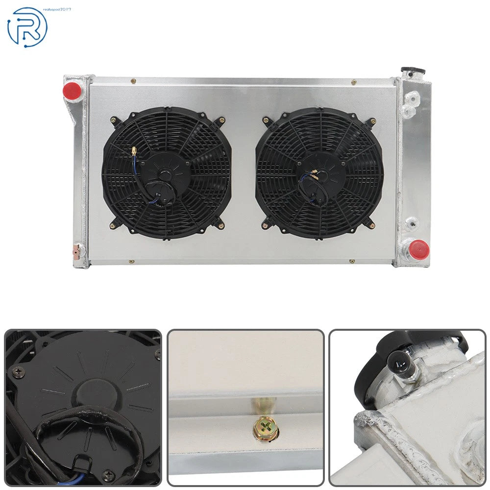 4 Row Radiator + Fan Shroud for Chevy C/K 10 20 30 Pickup Suburban (1967–1972)