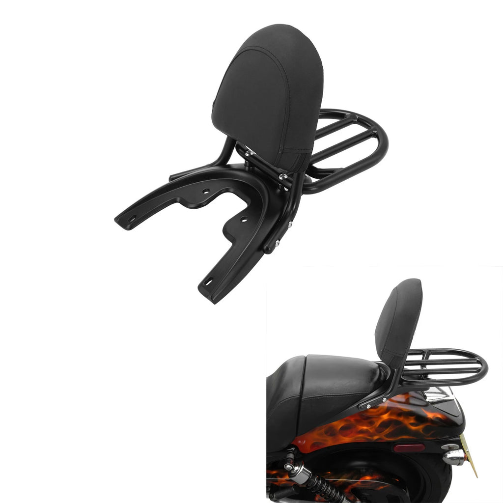 Backrest Sissy Bar with Rack Baseplate for Harley VRSCA VRSCB VRSCD (2002–2006)