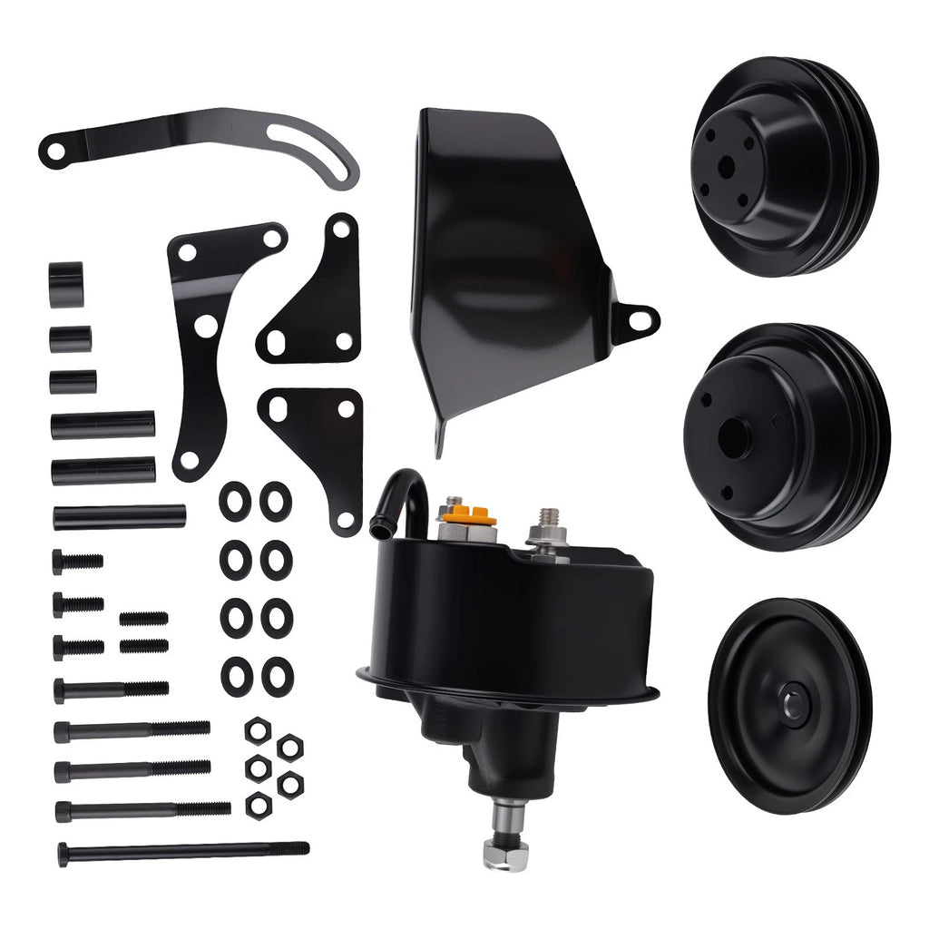 Power Steering Pump & Pulley Set for SBC (1958–1986) Long Water Pump