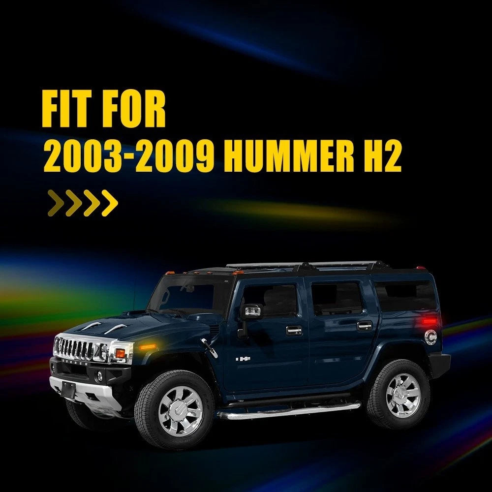 4X LED Side Marker Light for Hummer H2 (2003–2009) Amber/Red EPY