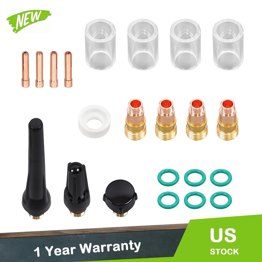 Set of 22 Pyrex Glass Cups for WP-17/18/26 TIG Welding Torch
