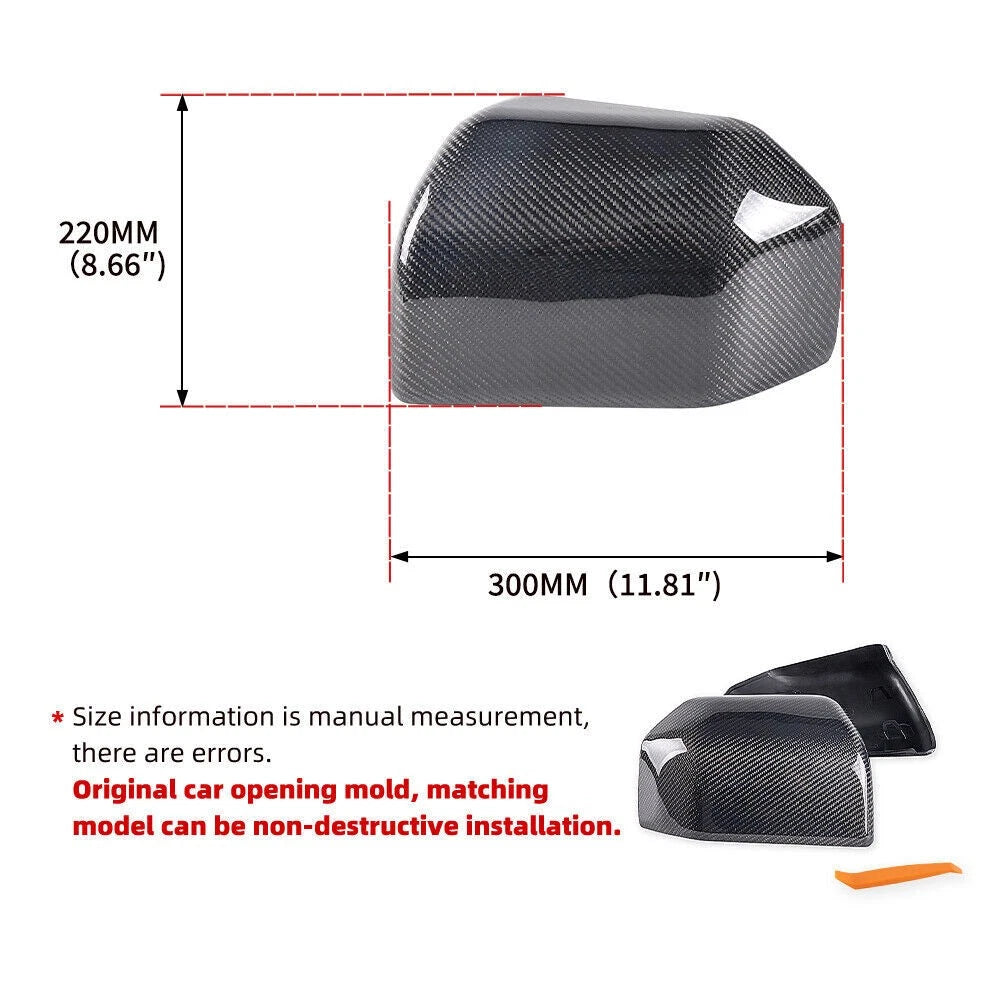 Carbon Fiber Rearview Mirror Cover Caps for Ford F150 (2015–2020)