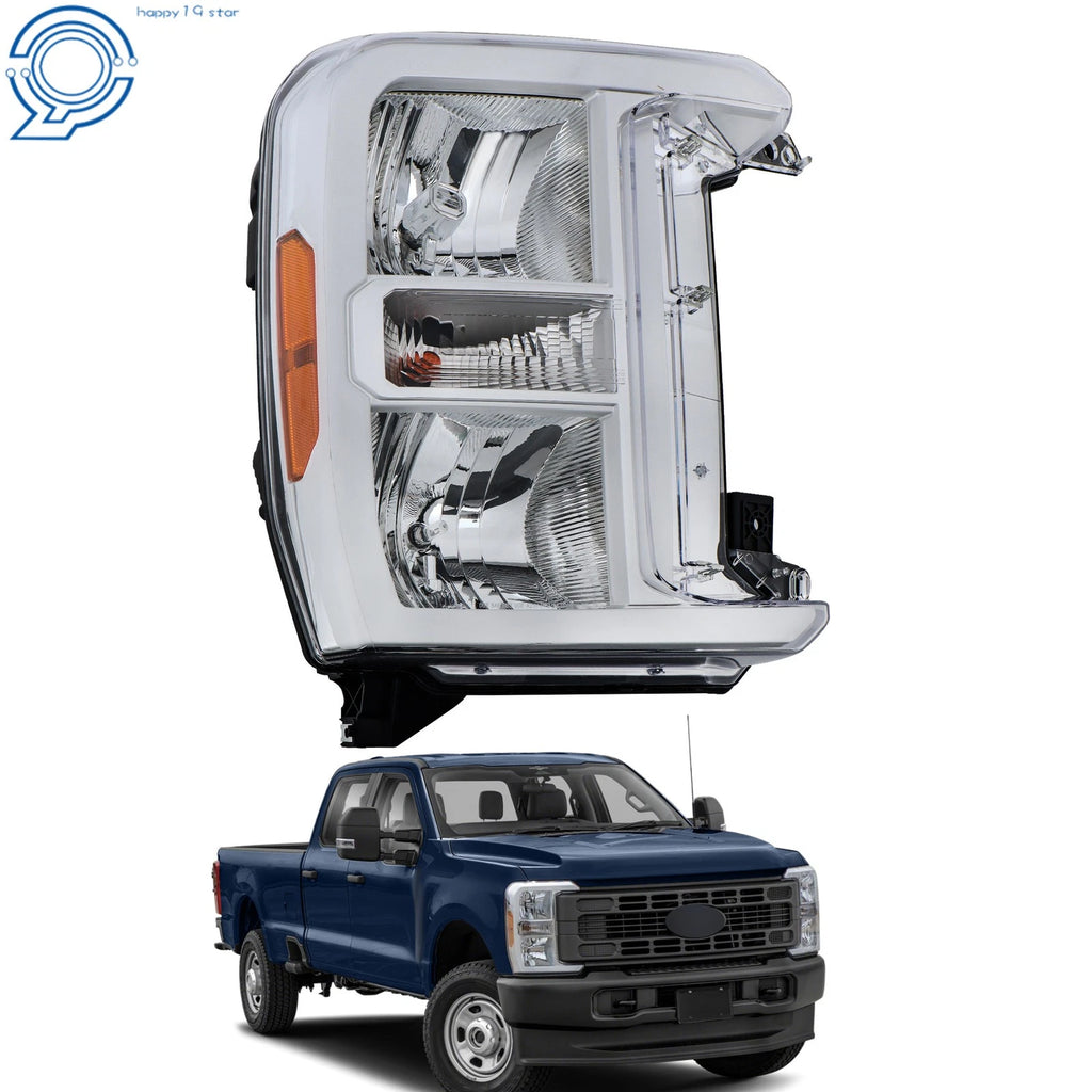 Chrome Halogen Headlight Assembly for Ford F250 F350 SuperDuty (2023–2024)