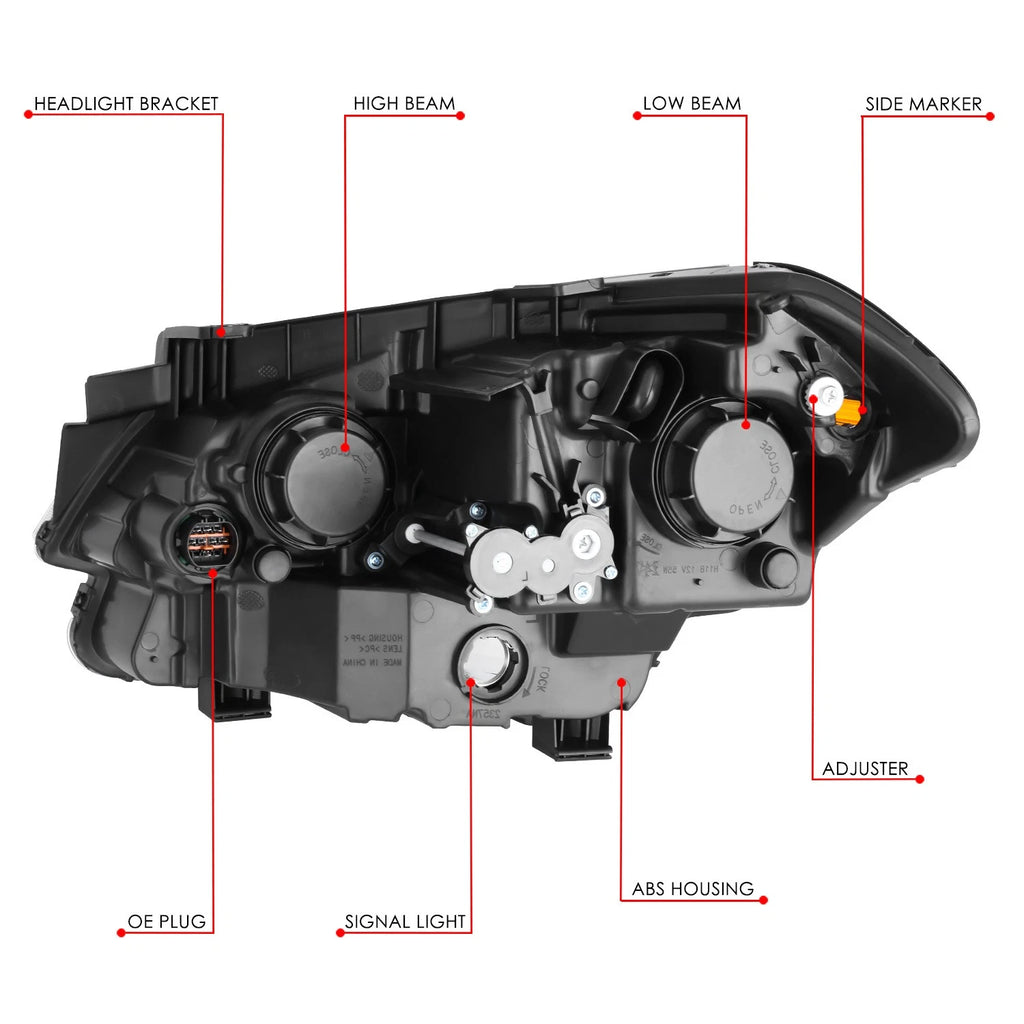 Passenger Right Headlight for Kia Soul (2012–2013) OE Style Black Housing