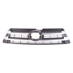 Replacement Black/Silver Matte/Painted ABS Front Upper Grille w/Emblem Hole