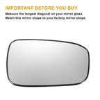 Right Side Heated White Mirror Glass for Honda Accord (2003–2007)