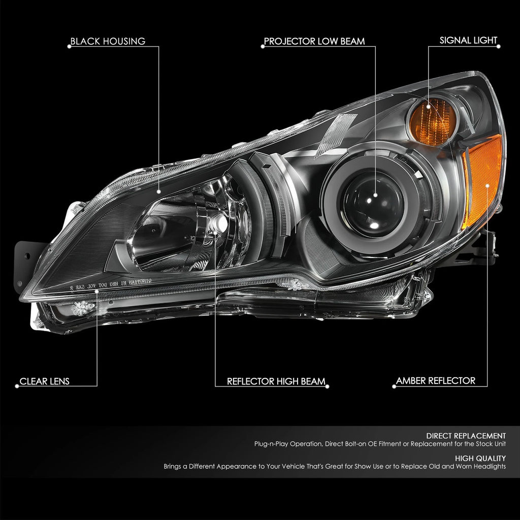 LED Amber Side Marker Projector Headlight for Subaru Outback/Legacy (2010–2014)