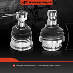 Set of 4 Front Upper & Lower Ball Joints for Nissan Frontier Pathfinder (2005–2015)