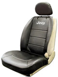 Sideless Seat Cover for Jeep SUV 4x4 (2010–2023) - Black Vinyl, Embroidered
