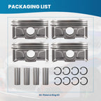 Pistons and Rings for Subaru Legacy Forester Outback 2.5 SOHC (2006-2010)