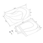 Gel Seats for Harley Electra Glide (2009–2023) Red Stitching