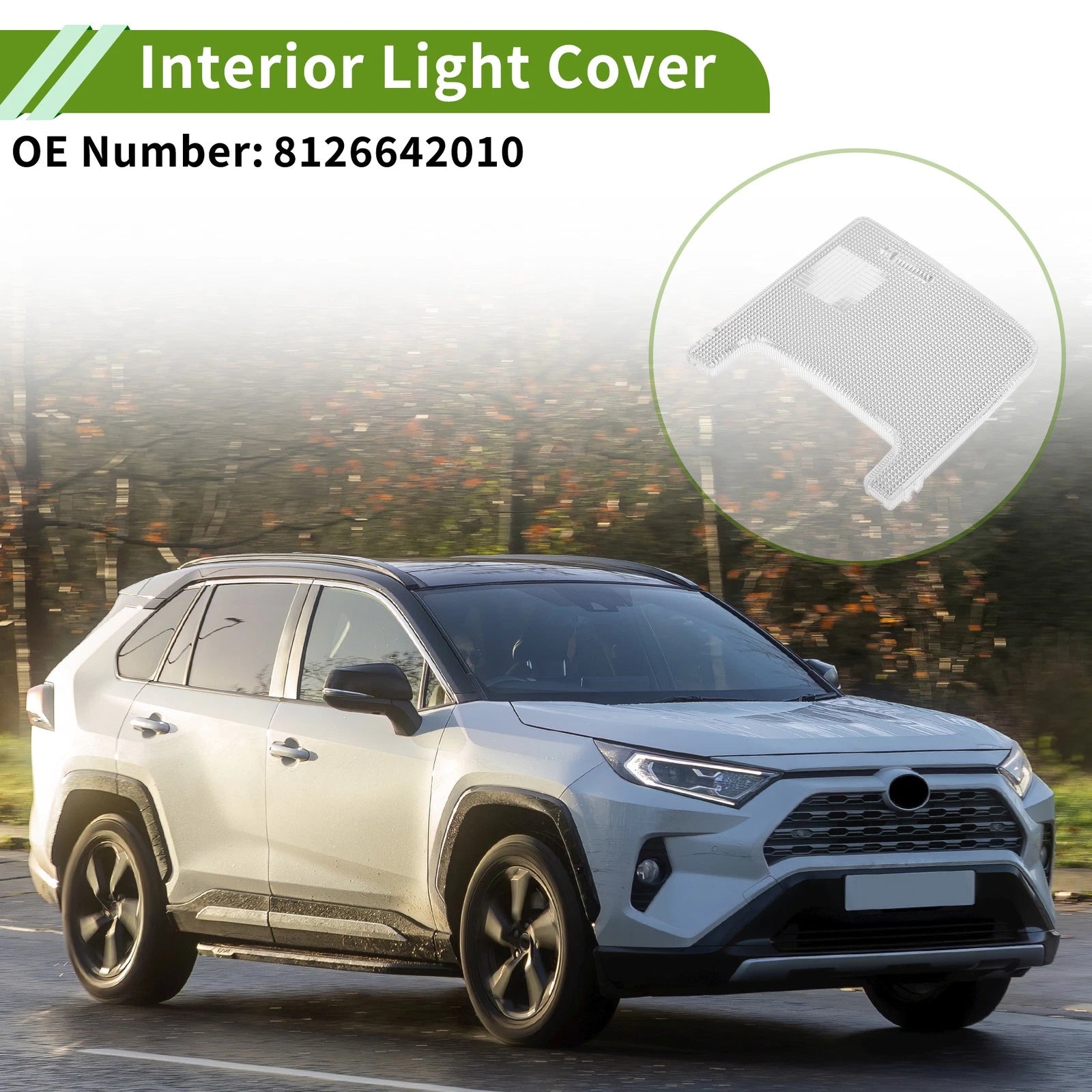 1pc Interior Light Cover for Toyota RAV4 (2006–2012) No. 8126642010