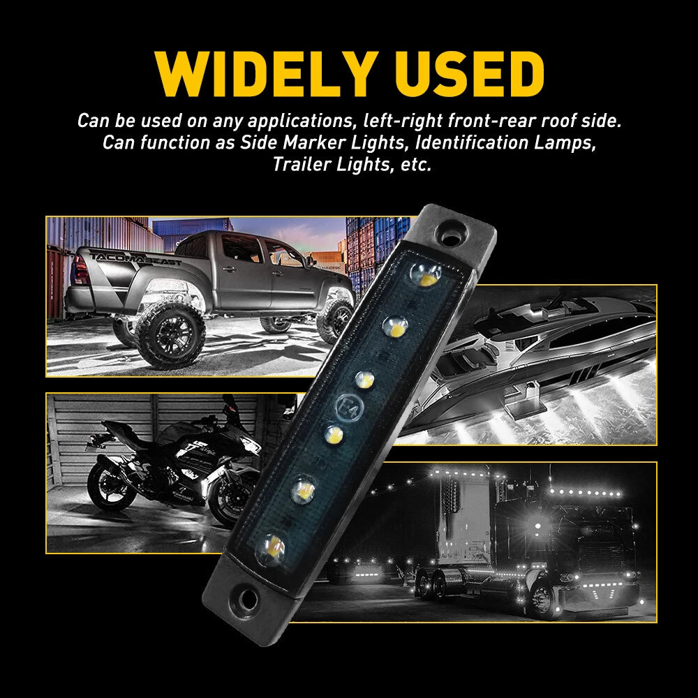 10x Smoked White LED Rock Lights for Jeep (Offroad, UTV, ATV)