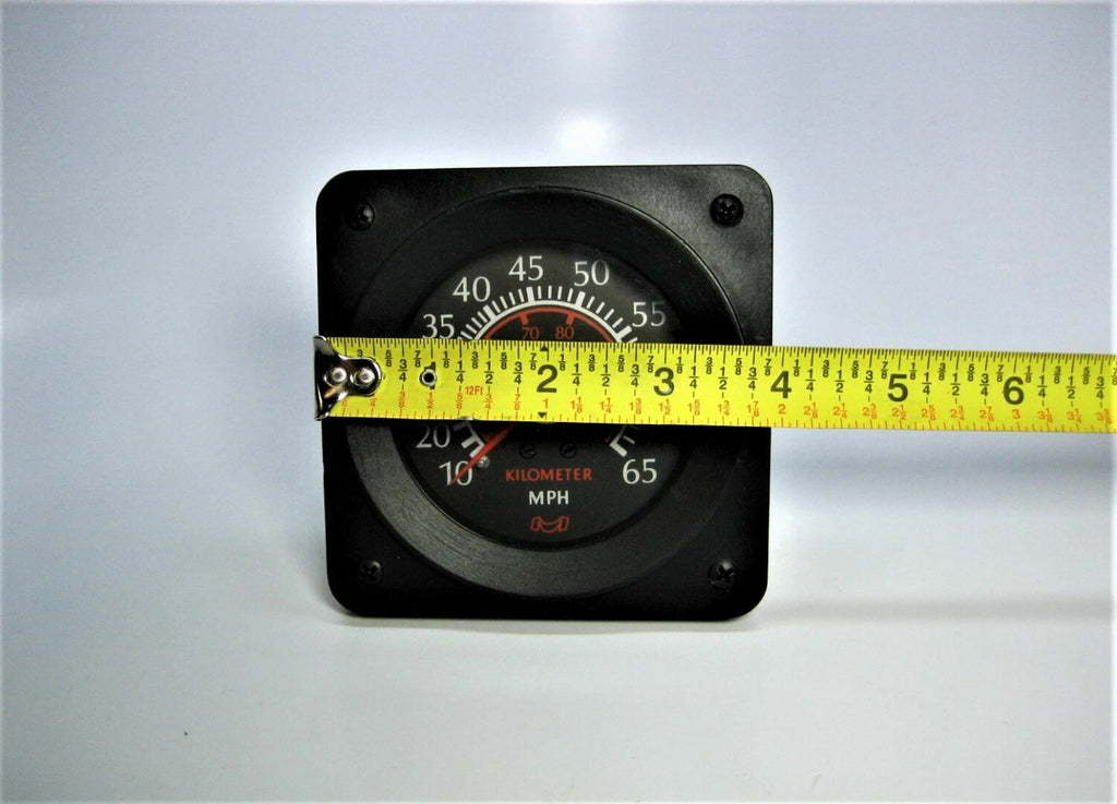 Square 4" Black Face Gauge 0-65 MPH for Medallion 4522 (Fits )