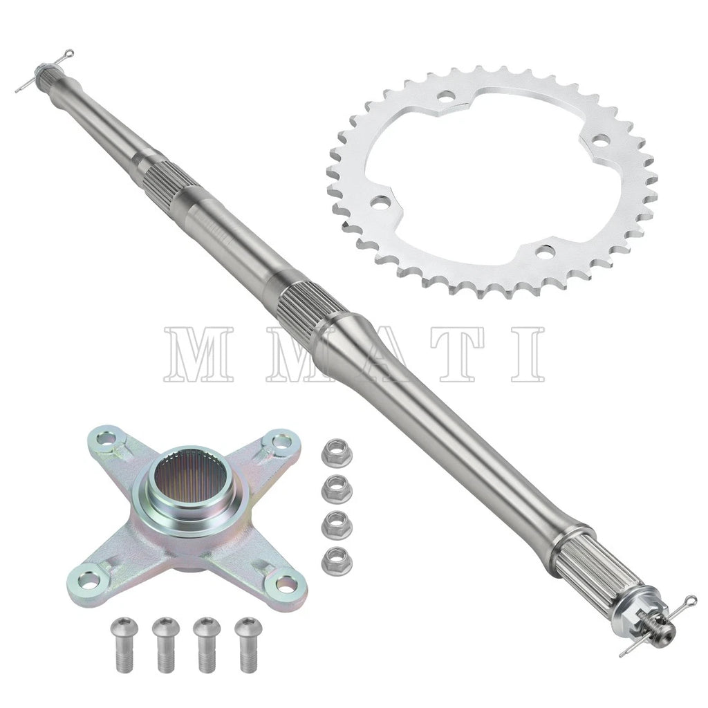 Rear Axle Shaft & Sprocket Axle Hub Nuts for Yamaha Raptor 350 (2004–2013)