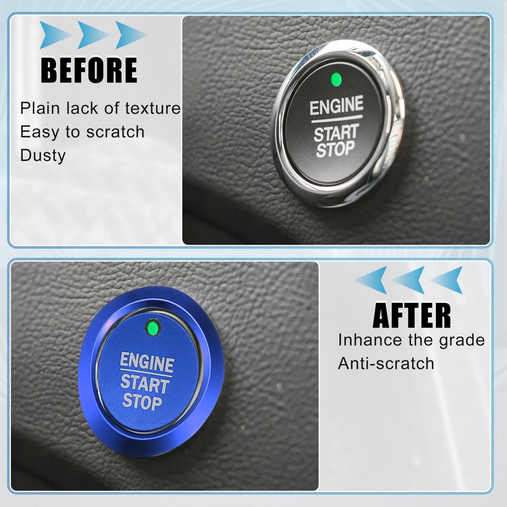 Engine Start Stop Button Cover Kit for Ford F-150 (2016–2021) Blue
