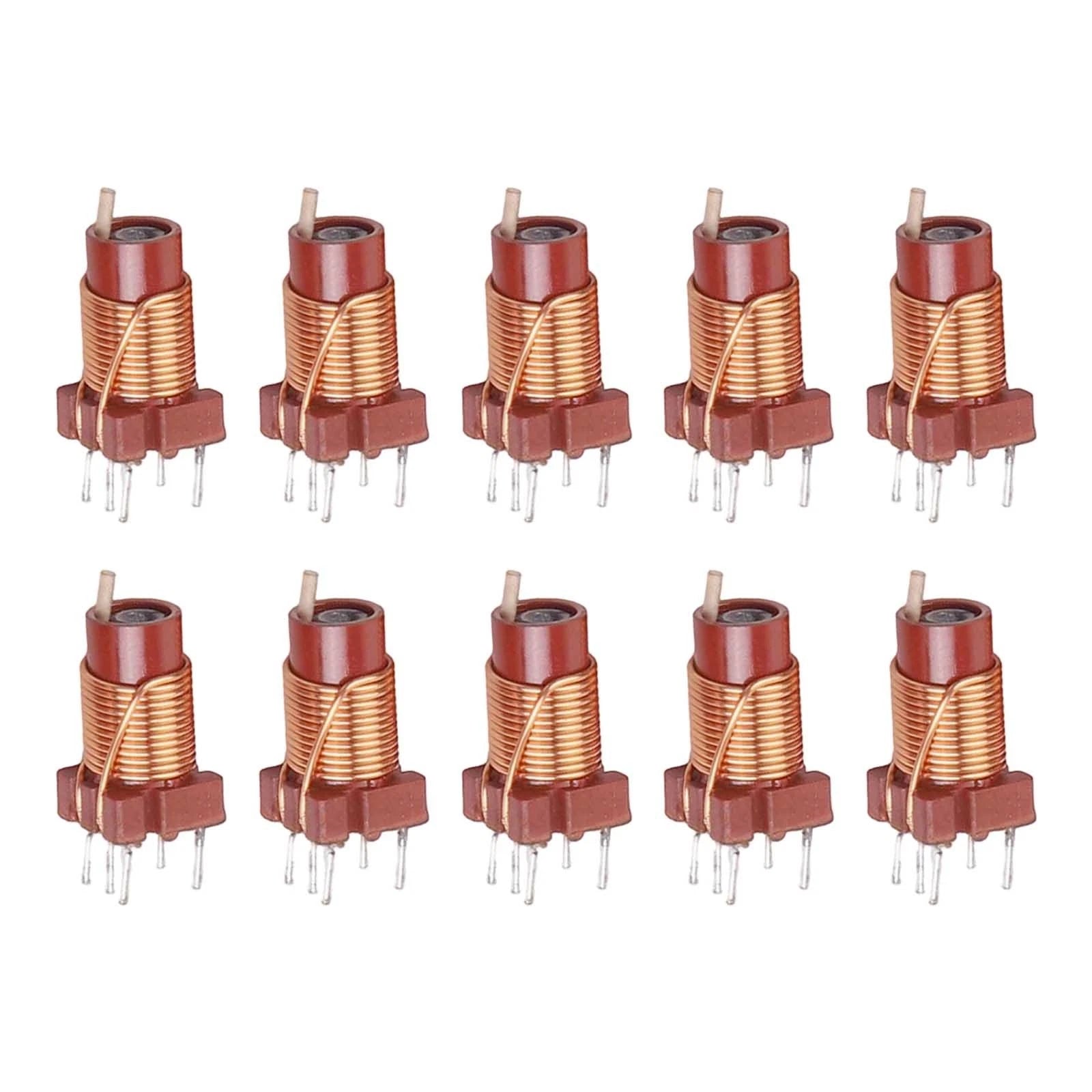 Set of 10 Adjustable Ferrite Core Inductors 0.6-1.7uH 12T Turns