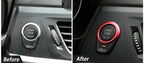 Red Alloy Engine Ignition Push Start Button Ring Cover for BMW 5 Series (2017-2024)