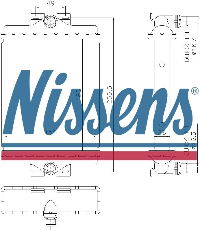 Nissens 606296 Radiator for BMW 428i Gran Coupe 2014–2016