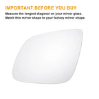 Left Side Heated White Mirror Glass for Audi Q7 (2009–2014)
