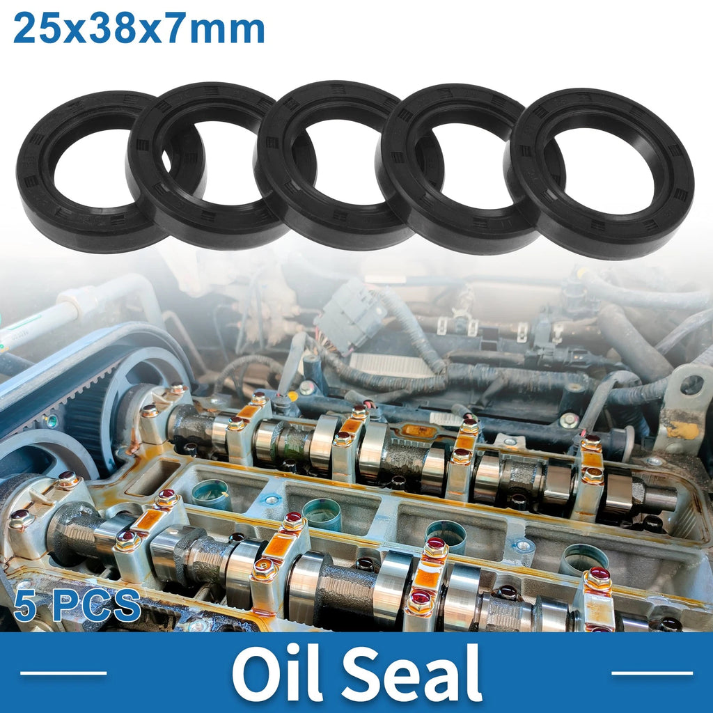 Set of 5 Oil Seal Rotary Shaft Seal 25x38x7mm for Various Models