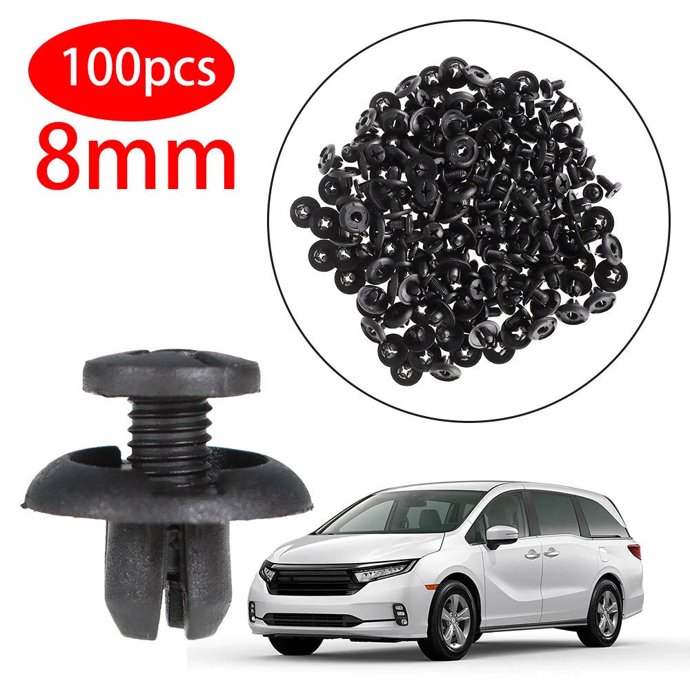 100Pcs Nylon Rivets for Honda Acura
