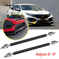 For Honda Civic (2016–2021) Adjust Black 6"-9" Strut Rod Front Bumper Lip