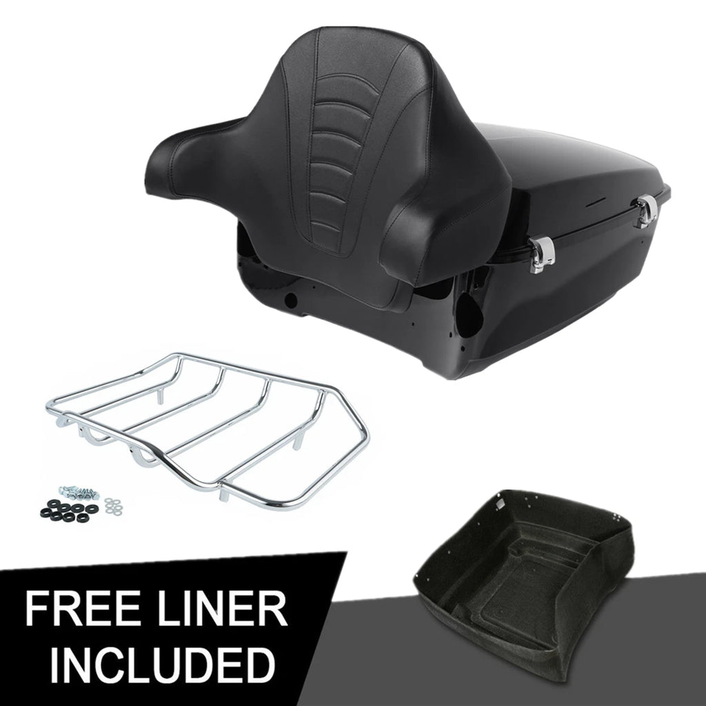 Trunk Backrest Pad Rack for Harley Touring Electra Road Glide (2014–2023)