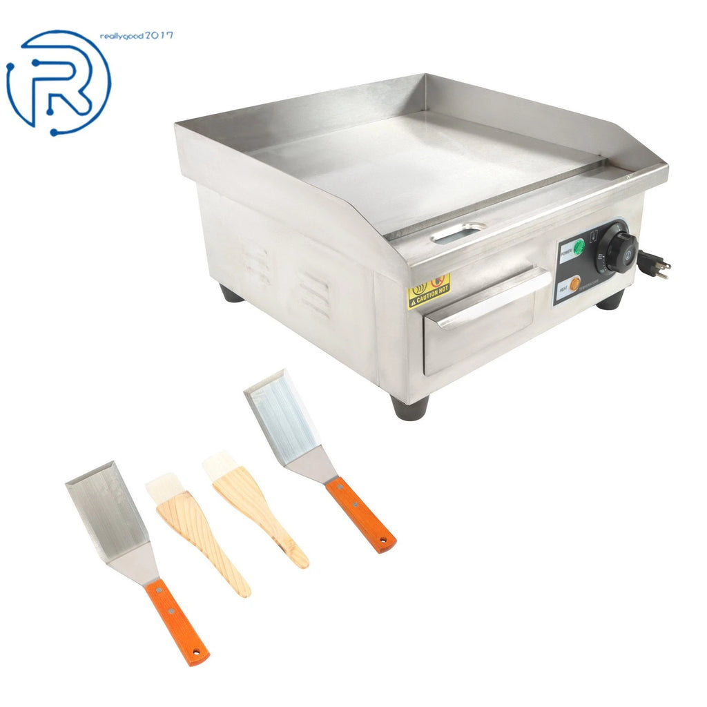 14in Electric Griddle 1500W Countertop Flat Top Grill (Commercial)