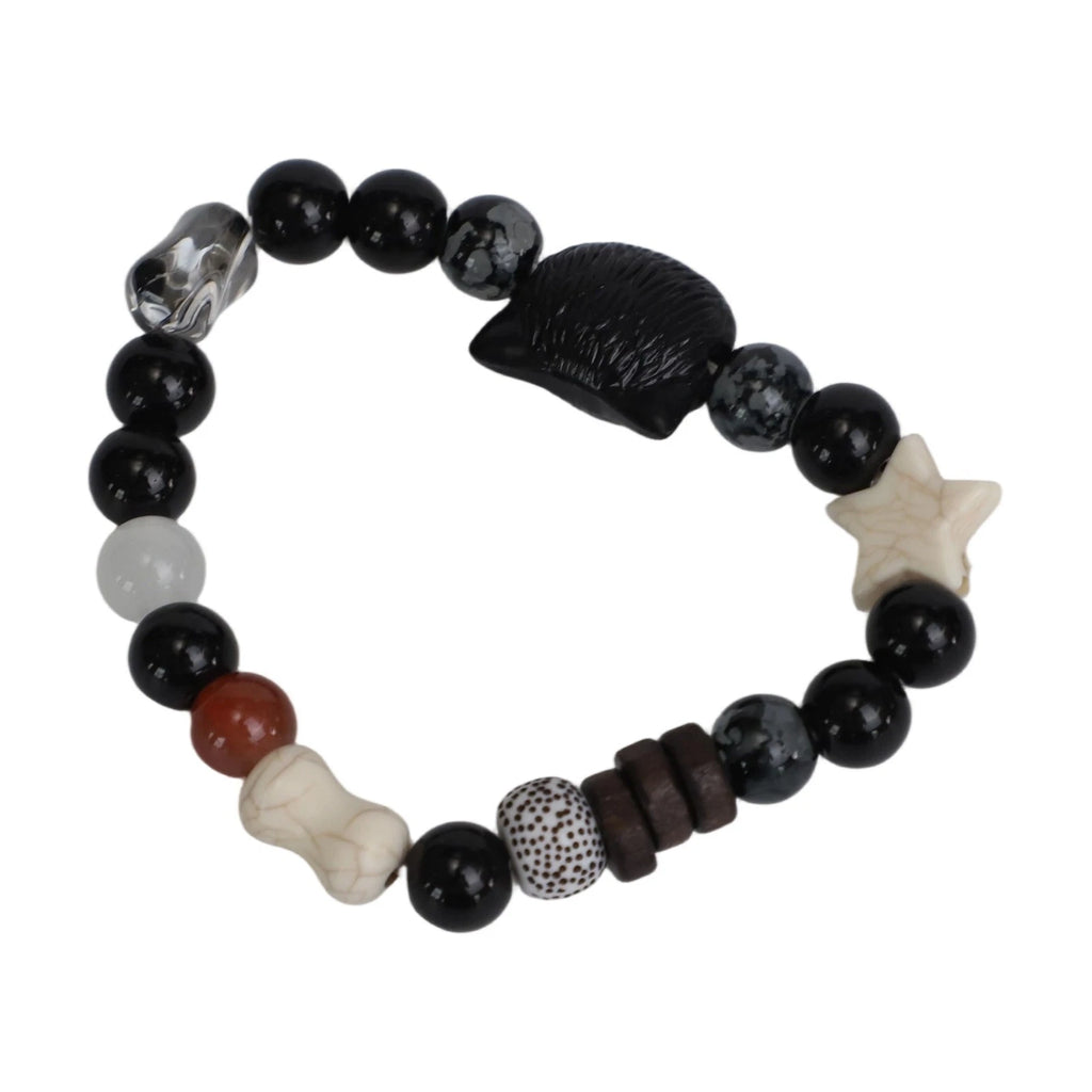 Set of 4 Beaded Kitty Bracelets for Cat Lovers