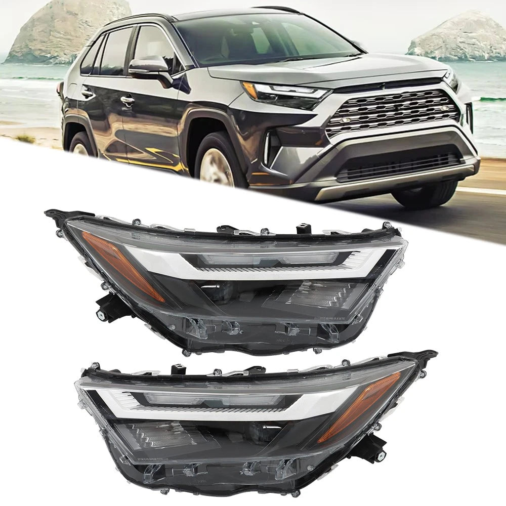 Headlight Assembly for Toyota RAV4 (2022–2023) Halogen with LED DRL Pair