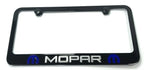 License Plate Frame Black Metal with Blue MOPAR Script for Dodge (2011–2024)