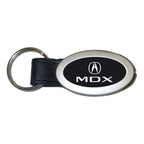 Black Leather Oval Keychain - Officially Licensed for Acura MDX