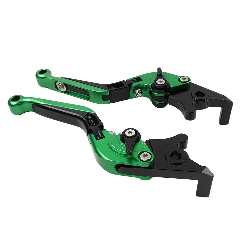 Green Extendable Brake Clutch Levers for Aprilia Tuono V4 1100RR 17-21