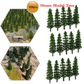 Set of 100 Mini Model Trees for Diorama Train Railroad Landscape