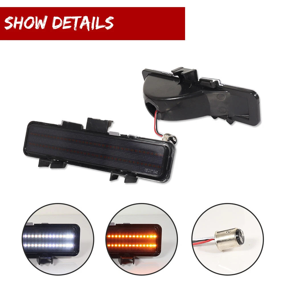 Smoke Switchback LED Parking Signal Lights for Chevy S-10 / GMC S-15 (1983–1993)