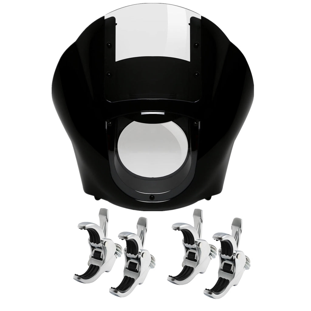 5.75'' Quarter Fairing Windshield & 49mm Fork Clamp for Harley Dyna