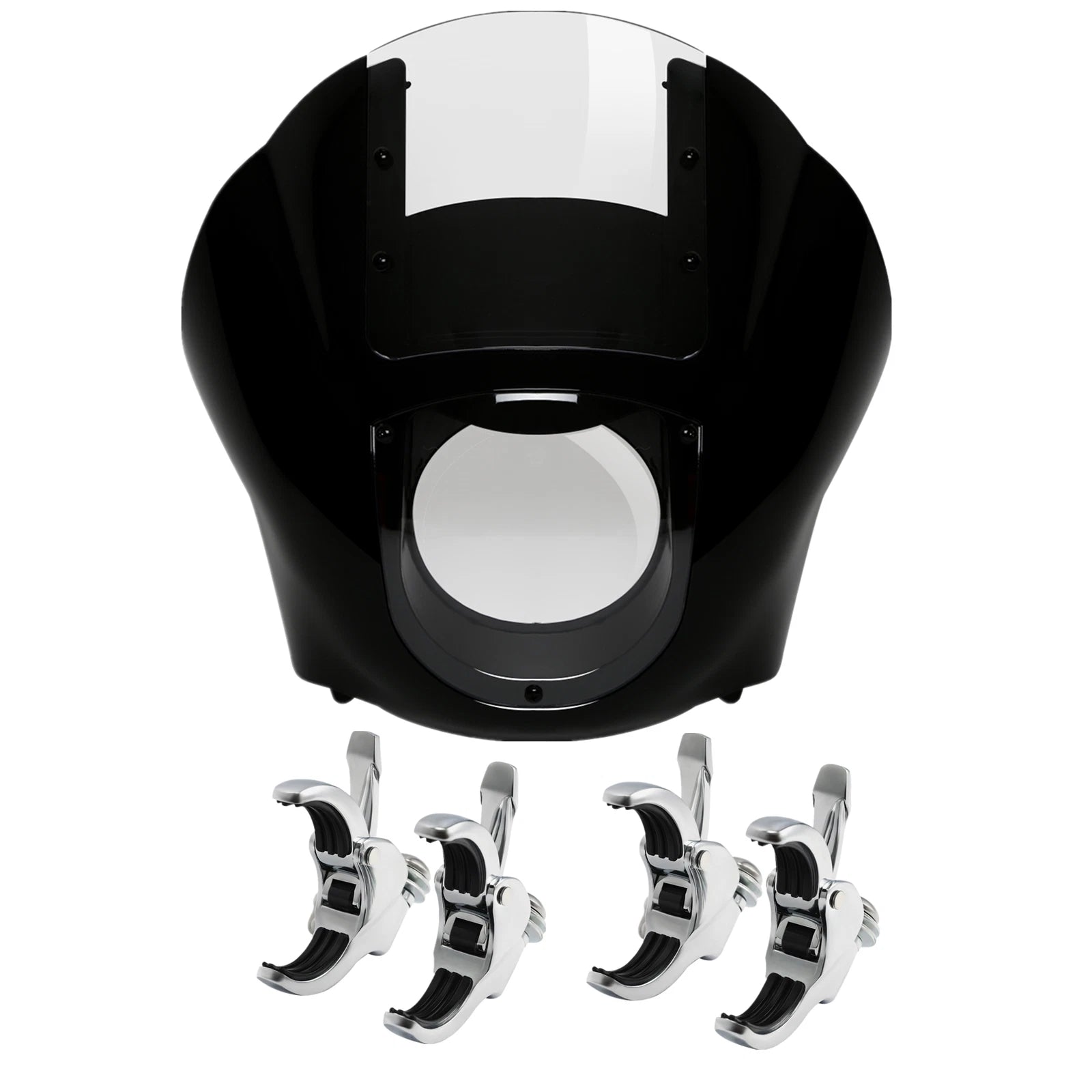 5.75'' Quarter Fairing Windshield & 49mm Fork Clamp for Harley Dyna