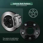 4X 2" Hub Centric Wheel Adapters 5x4.5 to 5x5 1/2"-20 for Ford Mustang (1994–2014)
