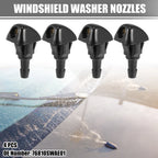 4pcs Windshield Wiper Washer Nozzle Spray Jet for Honda Civic (2006–2011) No.76810SWAE01